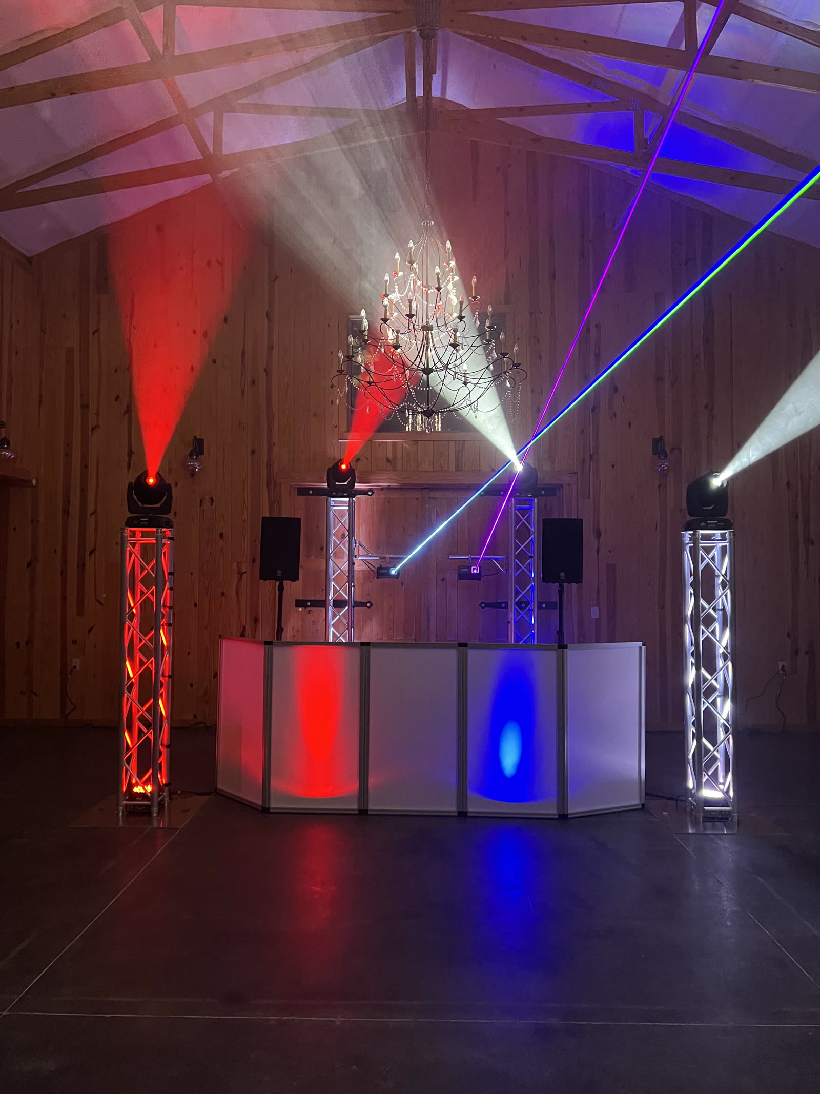Platinum lighting setup for a corporate or resort event